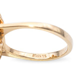 Vintage 14k Yellow Gold 1.03ct Emerald and Diamond Statement Ring
