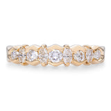 14k Yellow Gold 0.93tcw Diamond Semi-Eternity Wedding Band