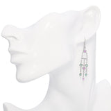 Tiffany & Co. 18k White Gold Tourmaline, Pink Sapphire Fringe Earrings