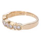 14k Yellow Gold 0.93tcw Diamond Semi-Eternity Wedding Band