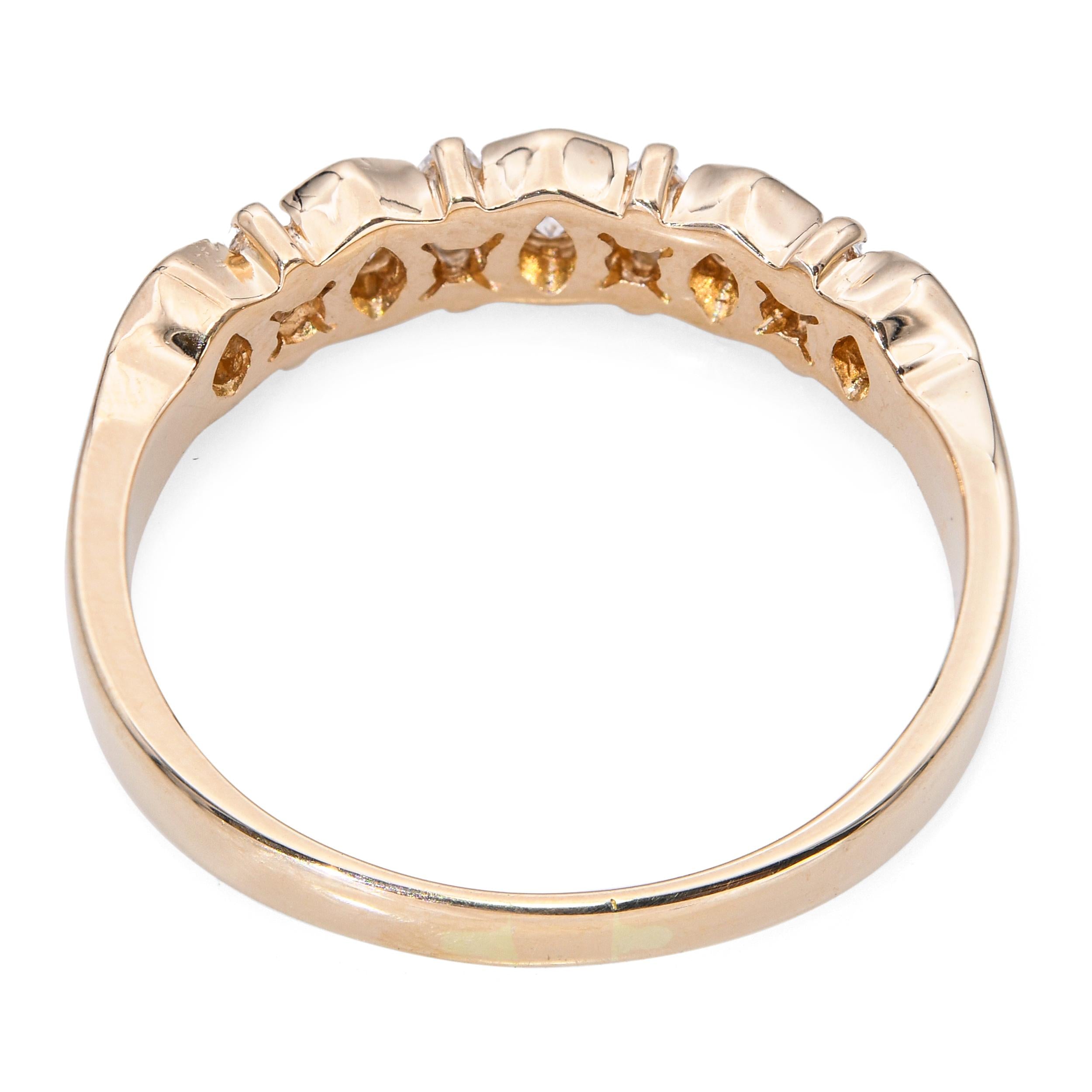 14k Yellow Gold Diamond Half-Eternity Wedding Band