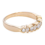 14k Yellow Gold Diamond Half-Eternity Wedding Band