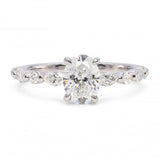 Platinum GIA .90ct D VVS2 Oval Diamond Engagement Ring