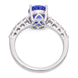 Platinum 2.19ct Tanzanite and Diamond Ring