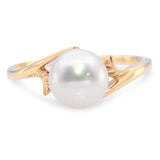 Mikimoto 18k Yellow Gold Cultured Pearl Ring