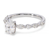 Platinum GIA .90ct D VVS2 Oval Diamond Engagement Ring