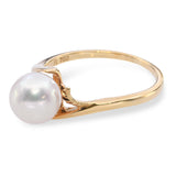Mikimoto 18k Yellow Gold Cultured Pearl Ring