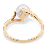 Mikimoto 18k Yellow Gold Cultured Pearl Ring