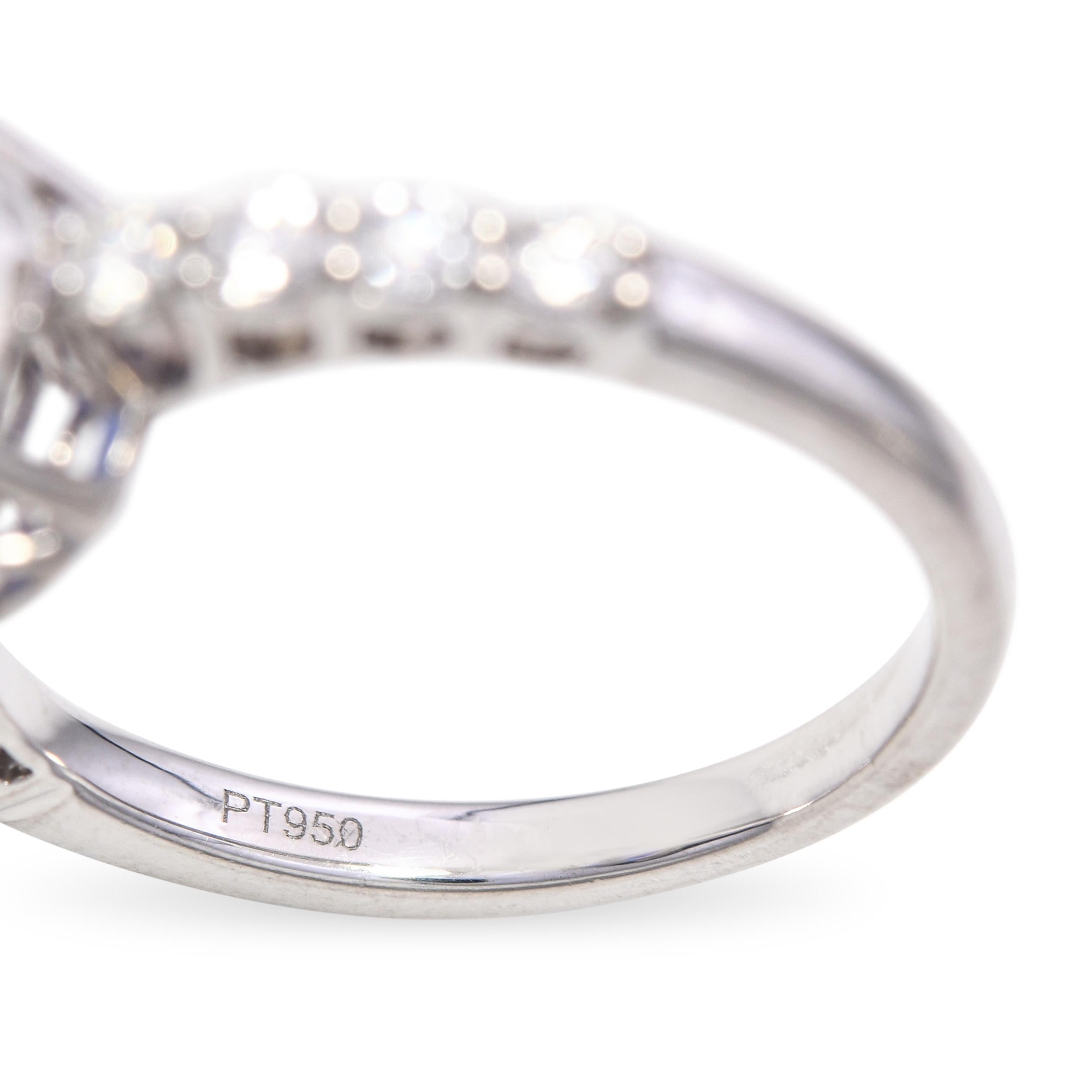 Platinum 2.19ct Tanzanite and Diamond Ring