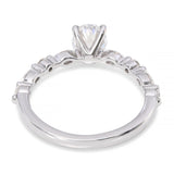 Platinum GIA .90ct D VVS2 Oval Diamond Engagement Ring