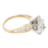 14k Yellow Gold 2.22tcw Pear and Round Shape Diamond Engagement Ring