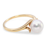 Mikimoto 18k Yellow Gold Cultured Pearl Ring