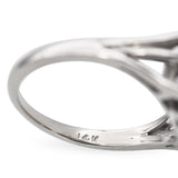 Retro White Gold Pearl and 0.55tcw Diamond Circle Halo Ring