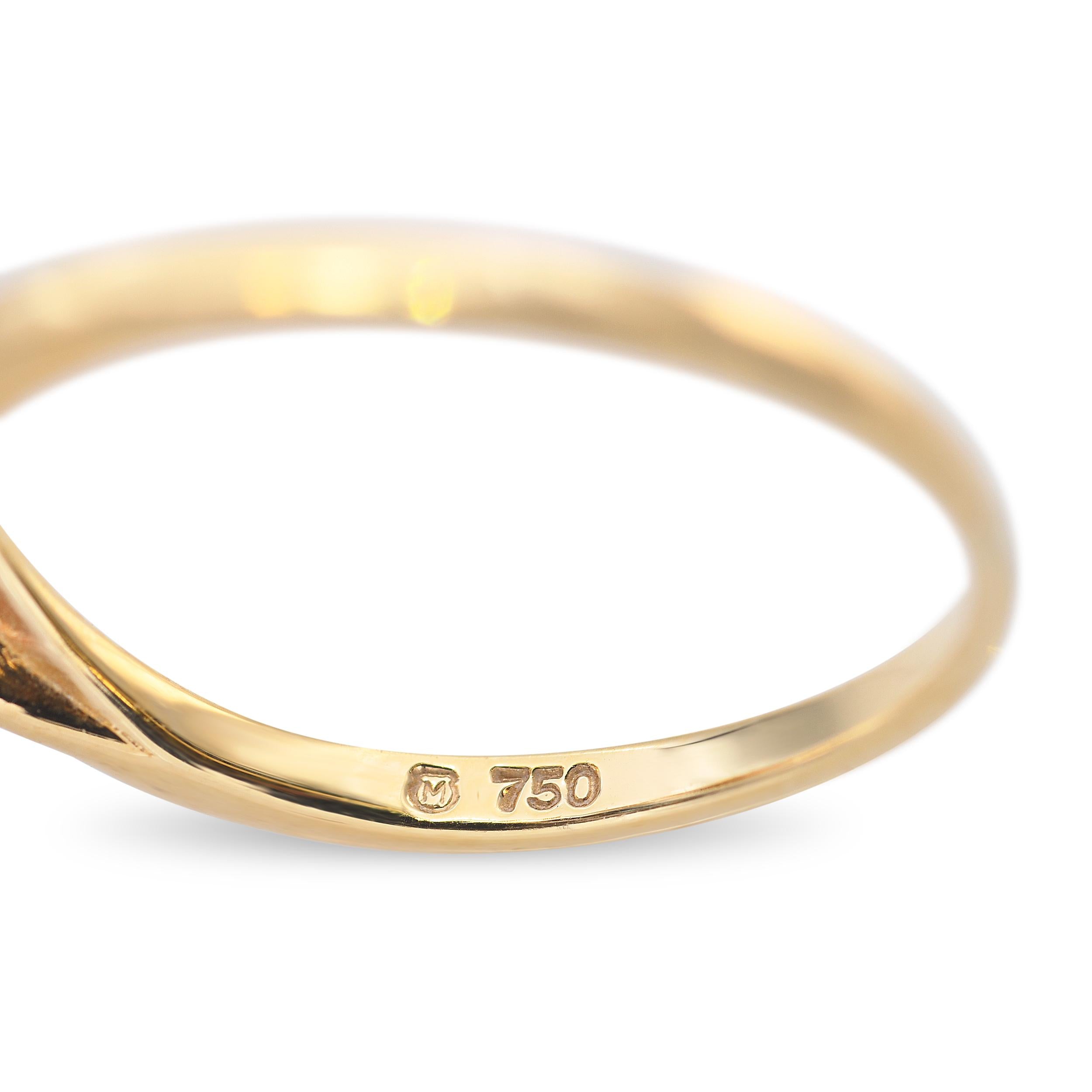 Mikimoto 18k Yellow Gold Cultured Pearl Ring