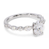 Platinum GIA .90ct D VVS2 Oval Diamond Engagement Ring