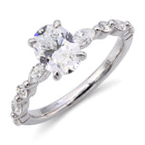 Platinum GIA .90ct D VVS2 Oval Diamond Engagement Ring