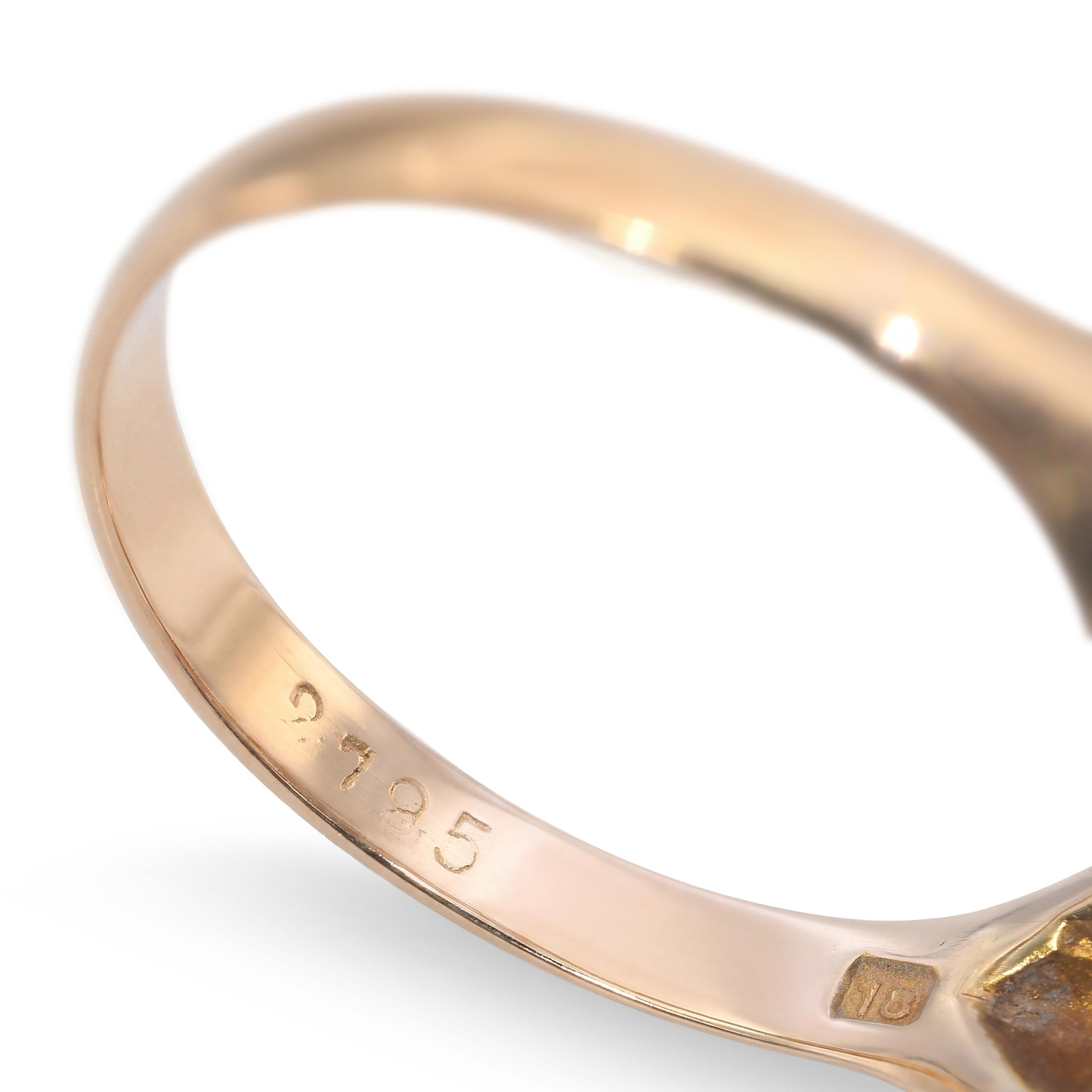 Victorian 18k Yellow Gold Sapphire and Seed Pearl Ring
