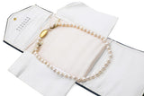Vintage 18k Yellow Gold 8.5mm Pearl Strand Necklace