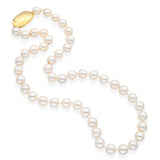 Vintage 18k Yellow Gold 8.5mm Pearl Strand Necklace