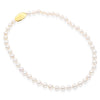 Vintage 18k Yellow Gold 8.5mm Pearl Strand Necklace