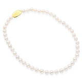 Vintage 18k Yellow Gold 8.5mm Pearl Strand Necklace
