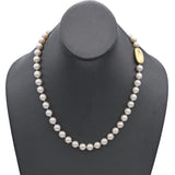 Vintage 18k Yellow Gold 8.5mm Pearl Strand Necklace