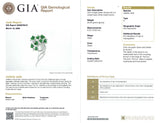 GIA White Gold Imperial Green Type A Jadeite Heart and 2.21tcw Diamond Brooch