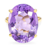 Vintage H Stern 18k Yellow Gold 9.92ct Amethyst Cocktail Ring