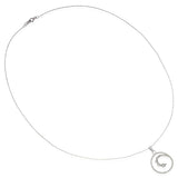 10k White Gold 0.56tcw Diamond Spiral Pendant Necklace