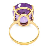 Vintage H Stern 18k Yellow Gold 9.92ct Amethyst Cocktail Ring