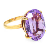Vintage H Stern 18k Yellow Gold 9.92ct Amethyst Cocktail Ring