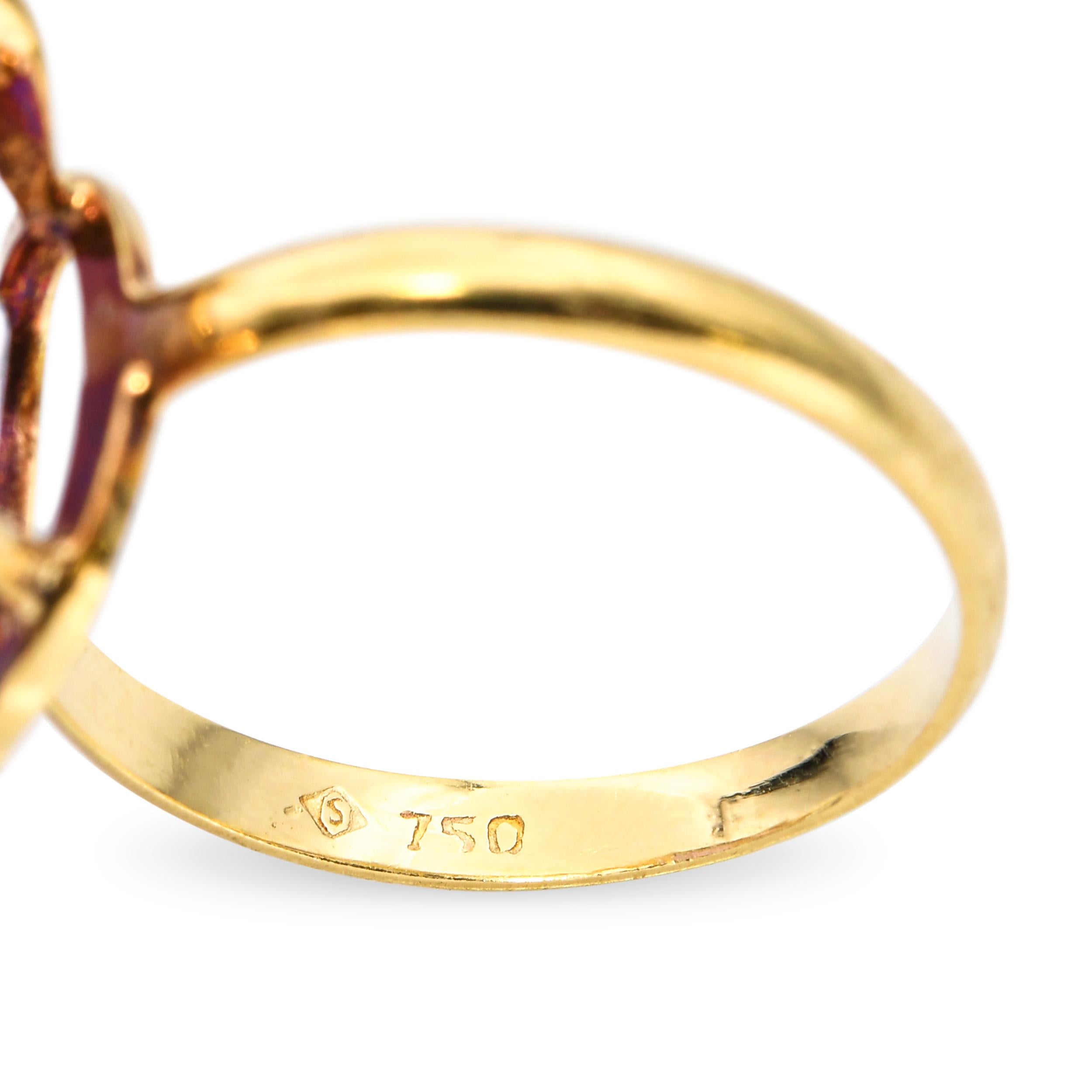 Vintage H Stern 18k Yellow Gold 9.92ct Amethyst Cocktail Ring