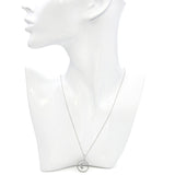 10k White Gold 0.56tcw Diamond Spiral Pendant Necklace