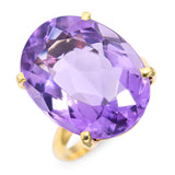 Vintage H Stern 18k Yellow Gold 9.92ct Amethyst Cocktail Ring