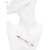 Art Deco Platinum and White Gold Rock Crystal and Diamond Arrow Brooch
