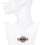 Antique Victorian 10k Yellow Gold Bohemian Garnet Cabochon Brooch
