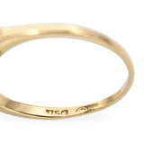 Antique 18k Gold and Platinum 3-Stone Diamond Dinner Ring