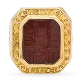 Vintage 1936 Jostens 10k Gold Beaver College Intaglio Ring