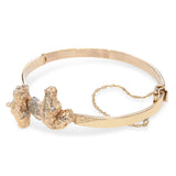 Vintage Yellow Gold Diamond Accented Horse Head Bracelet