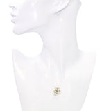 Vintage Yellow Gold Crystal Opal and Diamond Slider Pendant