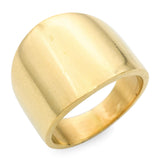 Mings 18k Yellow Gold Tapered Wide Band Ring