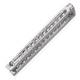 Vintage 14k White Gold 1.1tcw Diamond Bar Earrings