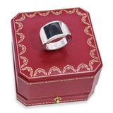 Cartier Santos 18K White Gold Hawk’s Eye Dumont Ring