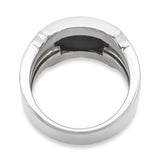 Cartier Santos 18K White Gold Hawk’s Eye Dumont Ring