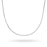 Vintage Platinum S Hook Clasp Cable Link Chain