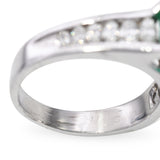 Platinum GIA F1 1.80ct Zambian Emerald and Marquise Diamond Ring