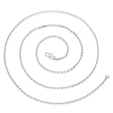 Vintage Platinum S Hook Clasp Cable Link Chain