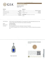 Platinum 2.57ct Ceylon Deep Royal Blue Sapphire & Diamond Pendant