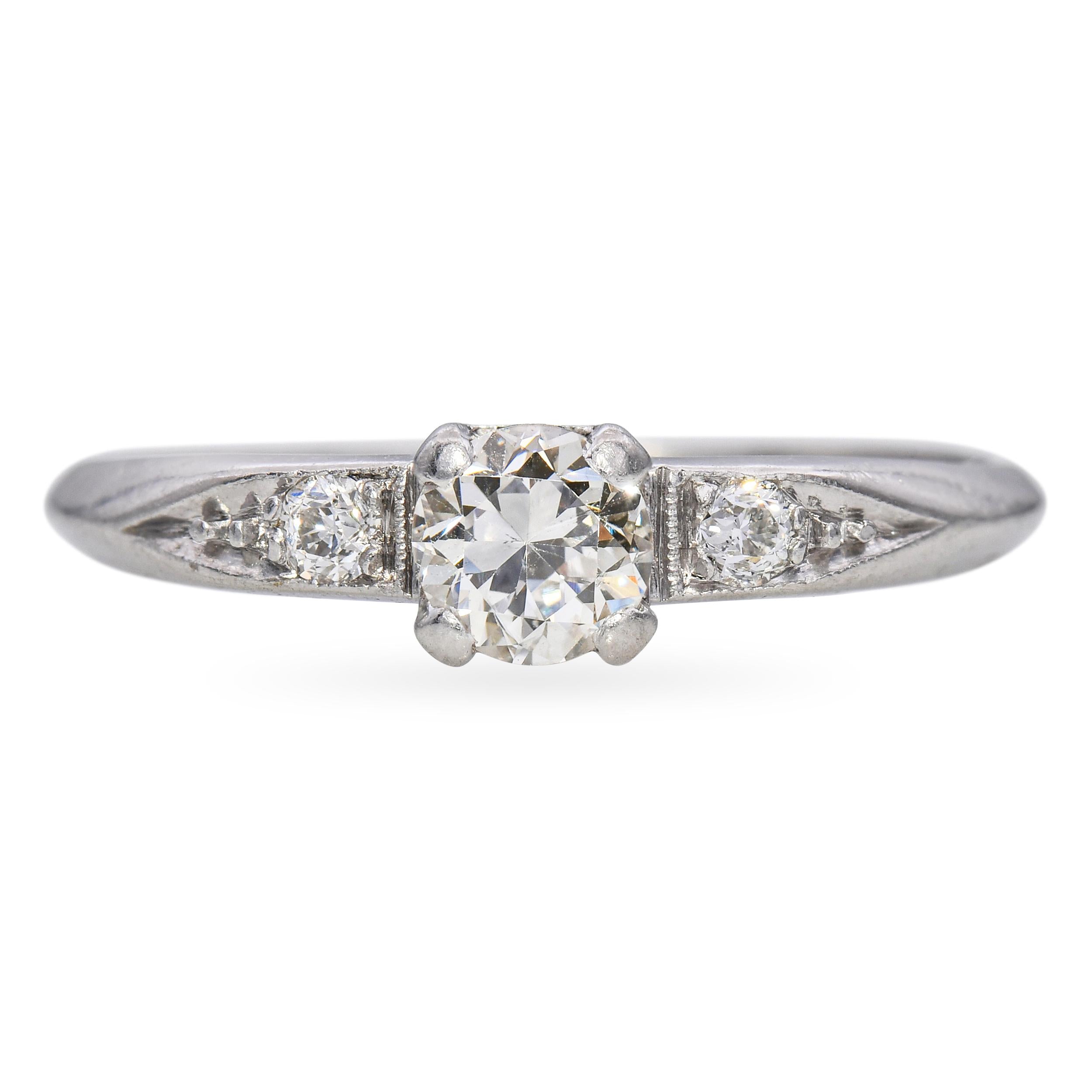 Antique Platinum 0.30tcw Diamond Engagement Ring