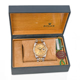 Vintage 1989 Rolex Datejust Two Tone Automatic Watch Ref 16233